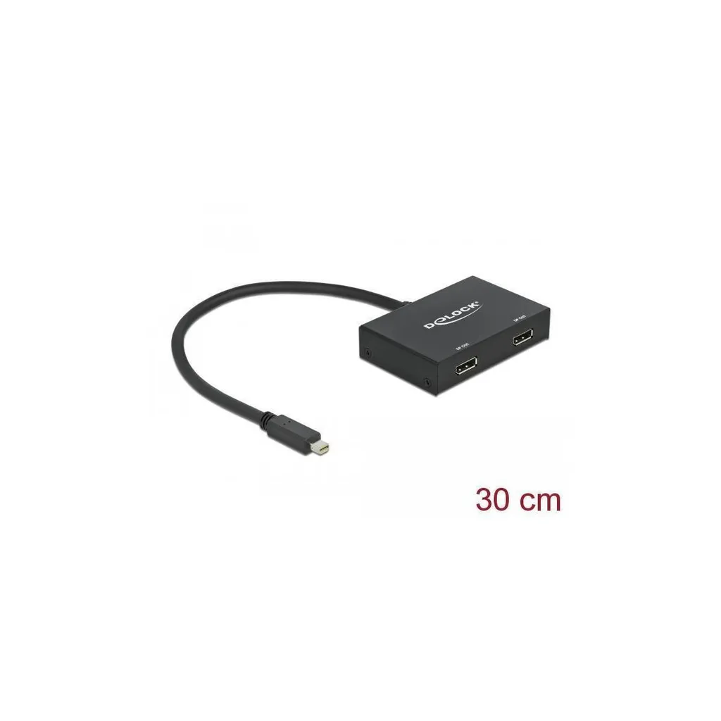 Splitter Double Écran 4K Mini DP vers DP Delock pour PC et Mac - 5