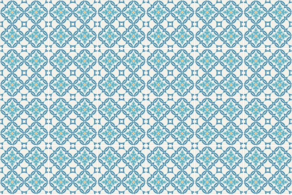 Fliesenaufkleber 10×10 cm – 24 Stück – Selbstklebend – Wasserfest – Pflegeleicht – Hitzebeständig – Für Küche & Bad – Geometrisc...