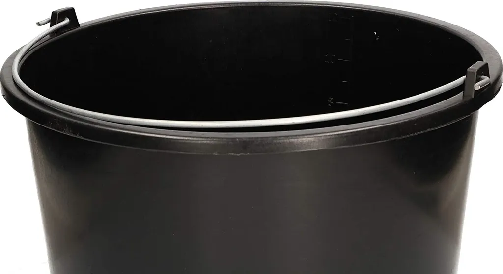 Seau de chantier incassable 16L lot de 20 seaux noirs pour ciment et eau - 8
