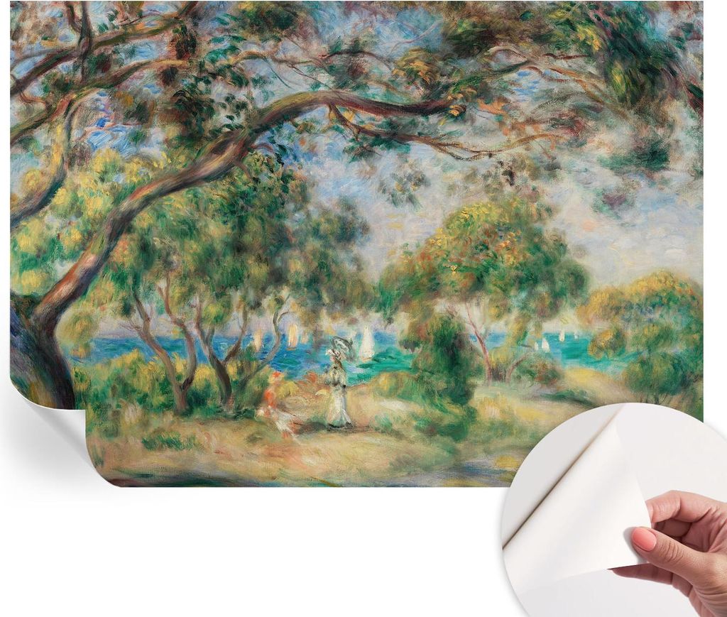 Selbstklebende Wandtapete - Dekorative Tapete für Wohnzimmer - Klebefolie für Wandbilder - Tapetenfolie für Wanddekoration - 312x219 cm - Küste...