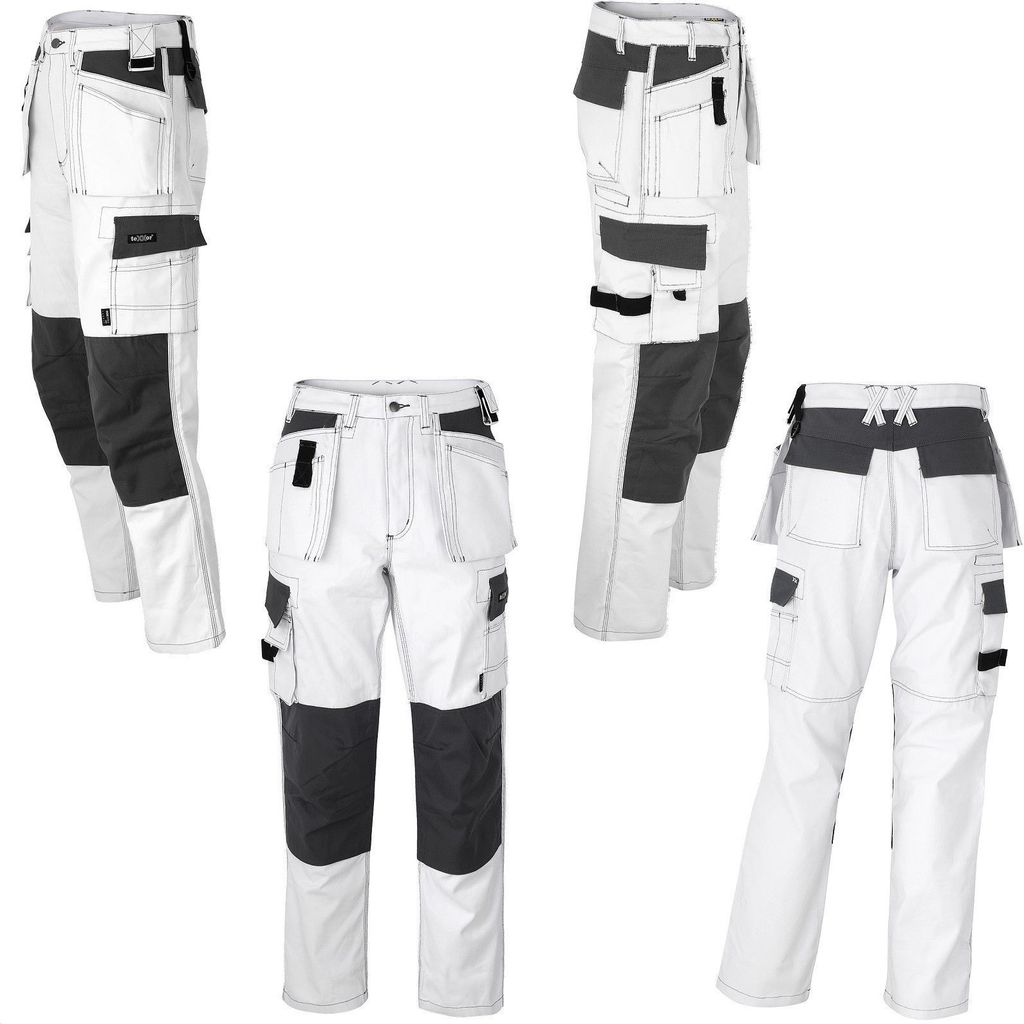 teXXor Canvas Shorts Bermuda, korte werk/werkbroek, maat 48, wit/grijs, 4344