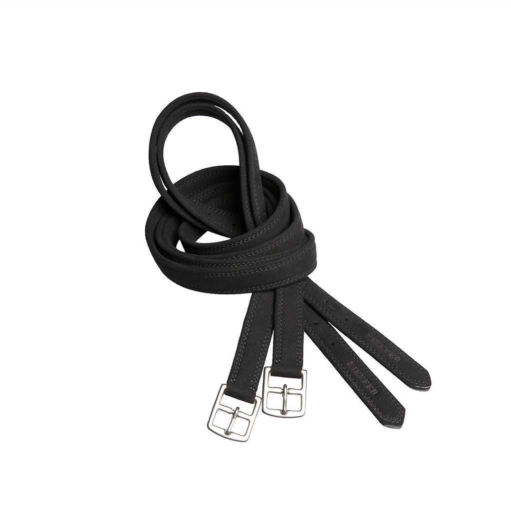 Kieffer Steigbügelriemen softtech Velour schwarz , Länge Steigbügelriemen:140cm
