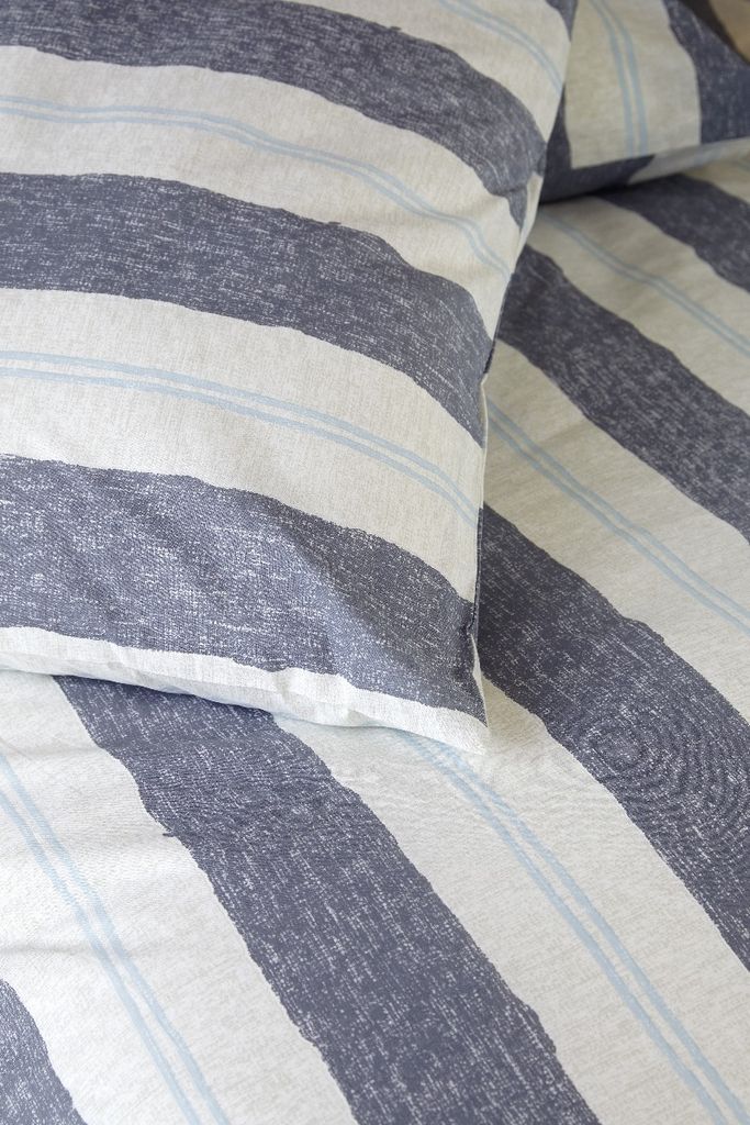 Walra Bettwäsche Remade Nautic Stripes Dunkelblau - 200x220 cm