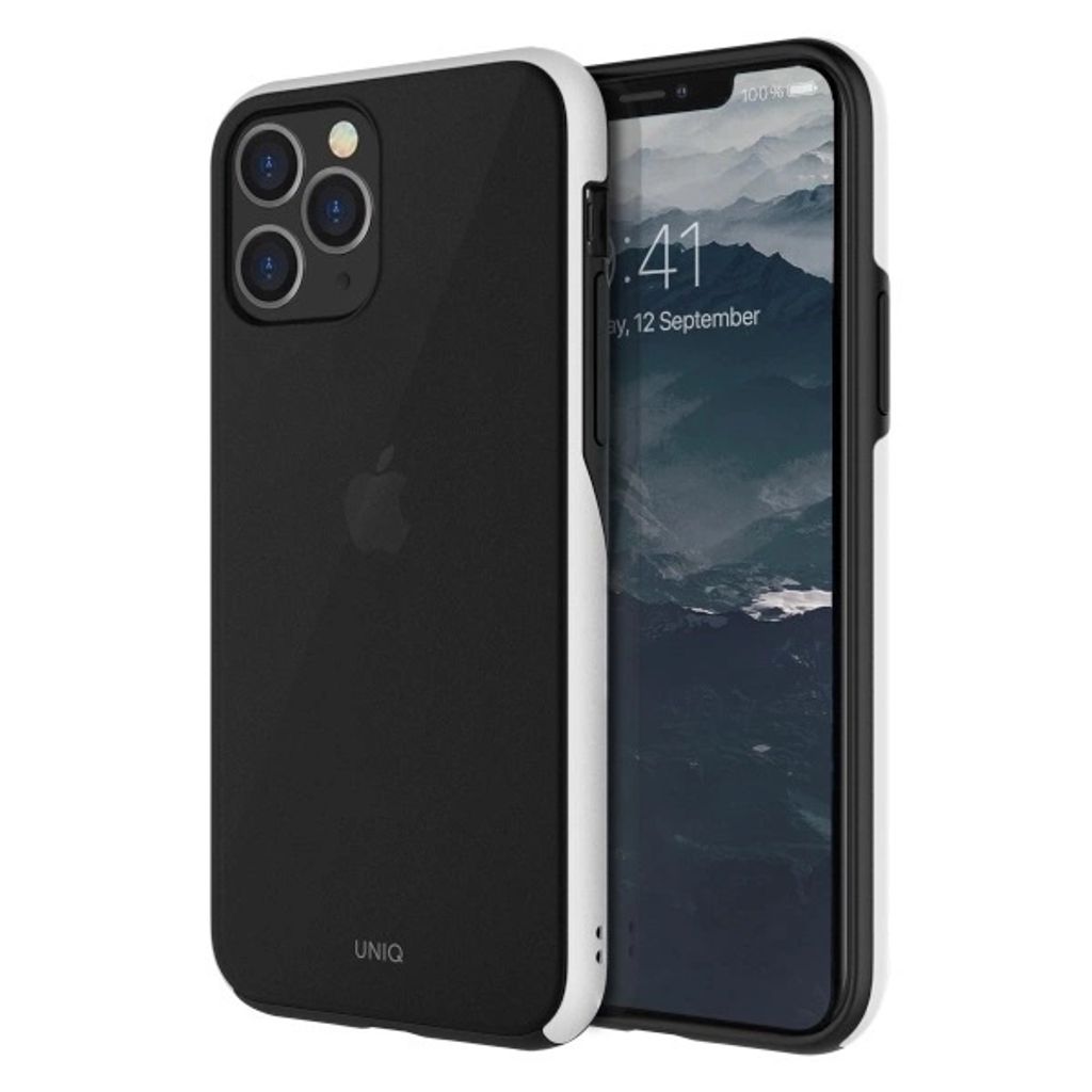 UNIQ Vesto Hue Schutzhlle, fr iPhone 11 Pro, Polycarbonat, TPU, Schwarz/Wei