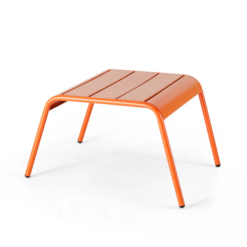 Repose-pied en métal orange Oviala Palavas pour fauteuil de jardin