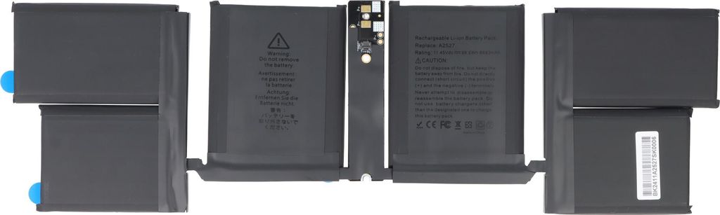 Akku passend für A2527 für MacBook Pro 16" A2485 (2021), Li-Polymer, 11,45V, 8280mAh, 99,6Wh, built-i