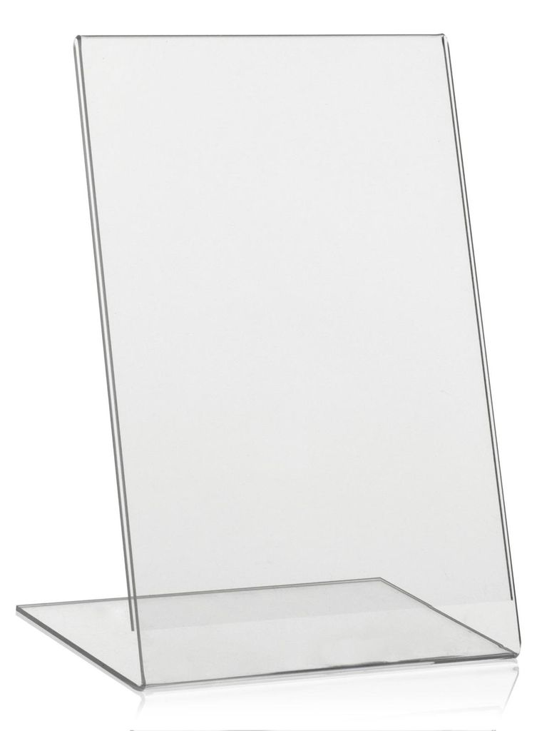 Espositore stand-up DIN A5 in acrilico, formato verticale Immagine del prodotto 