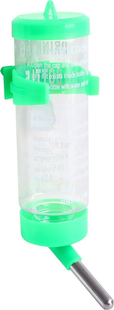 125/500 ml Hamster-Wasserflasche mit Skala, tropffrei, auslaufsicher, Trinkbrunnen, Hängespender, automatischer Futterspender