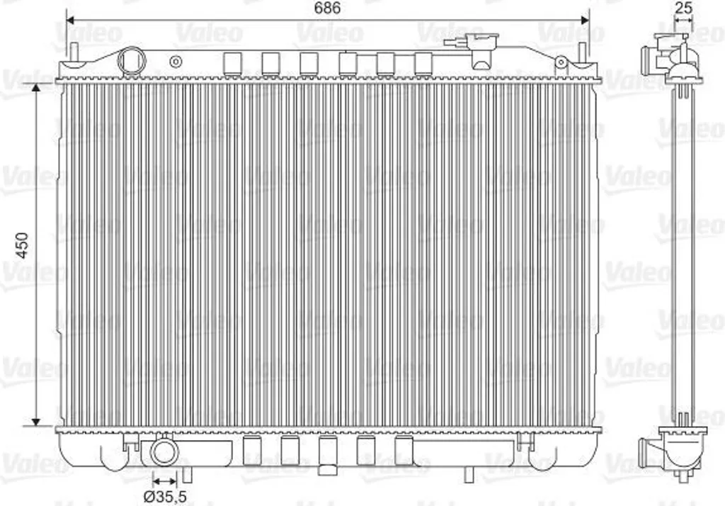Radiateur Moteur pour Nissan Navara D22 - Idéal pour Traction et Travaux