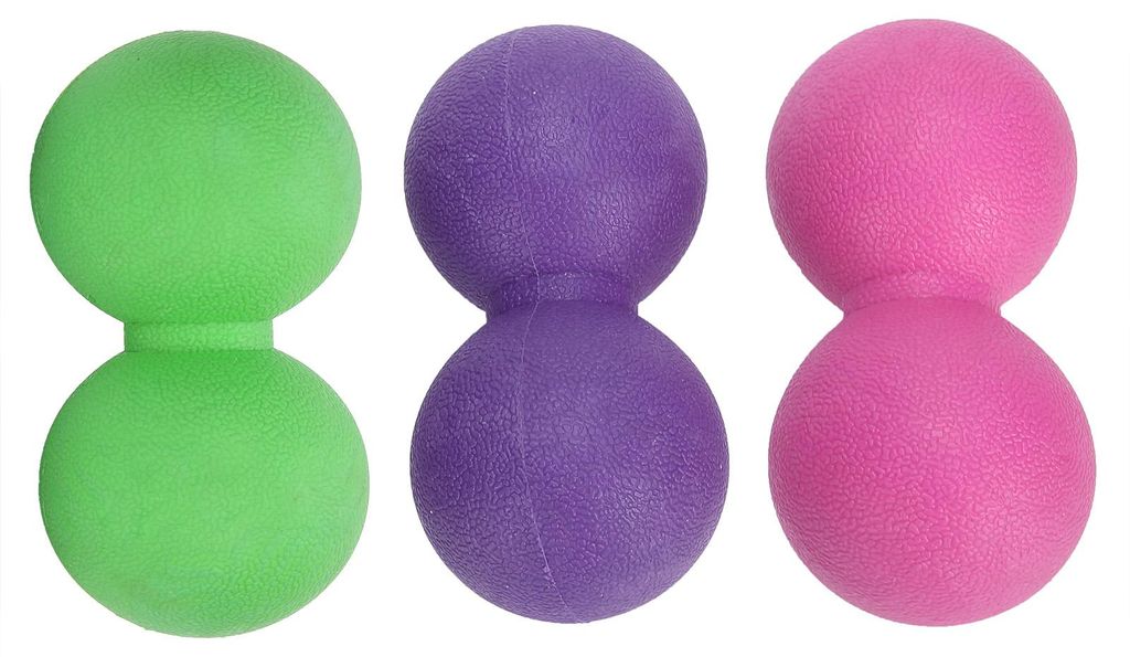 Erdnuss-Massageball aus Silikon, Yoga-Training, Faszien-Muskelentspannung, Fitnessgerät (Lila, Rosa, Rot, Grün)