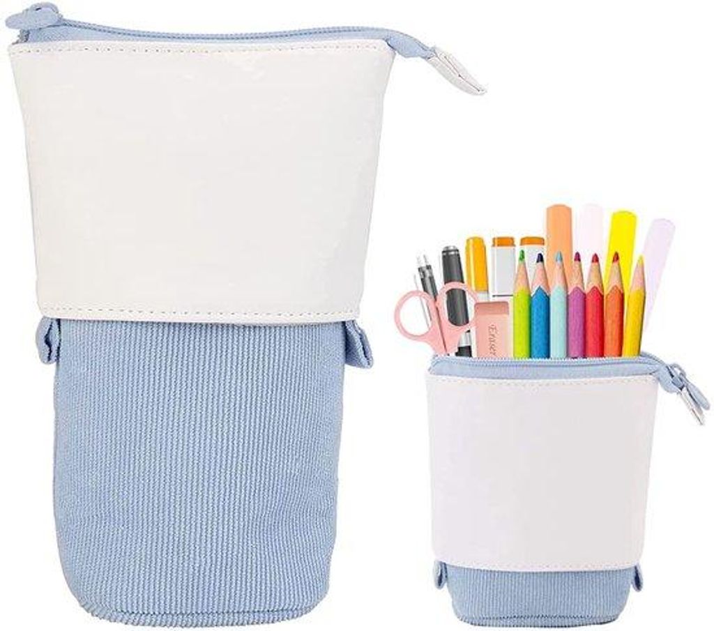 Schreibtisch-Organizer mit Rits, Aufklapp-Stift-Holder, 2-in-1 Stift-Organizer und Füller-Holder, Studenten-Organizer, Teleskop-Stift-Organizer