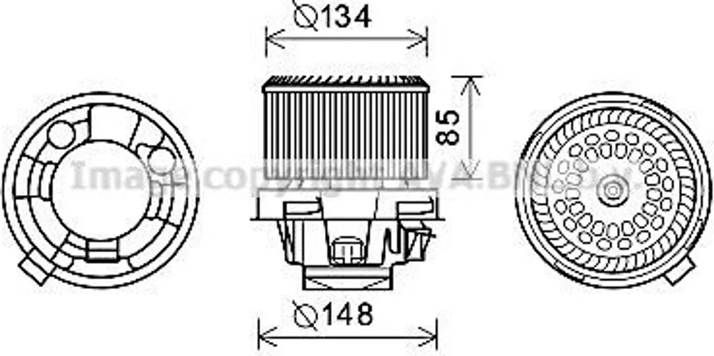PRASCO PE8374 Moteur de ventilateur OE 6441V5 pour Peugeot 207 CC SW