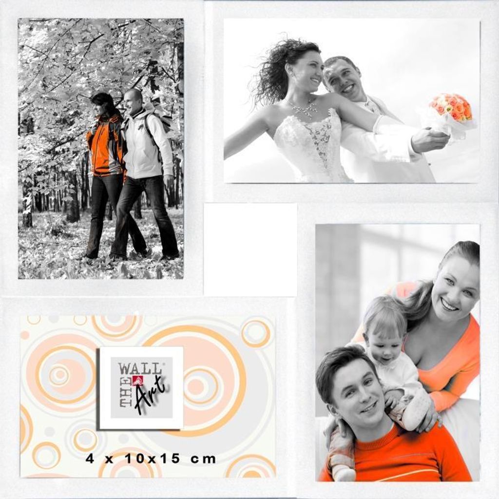 Bilderrahmen Multishot Quattro 4 Fotos, weiß, 30 x 30 cm Produktbild 