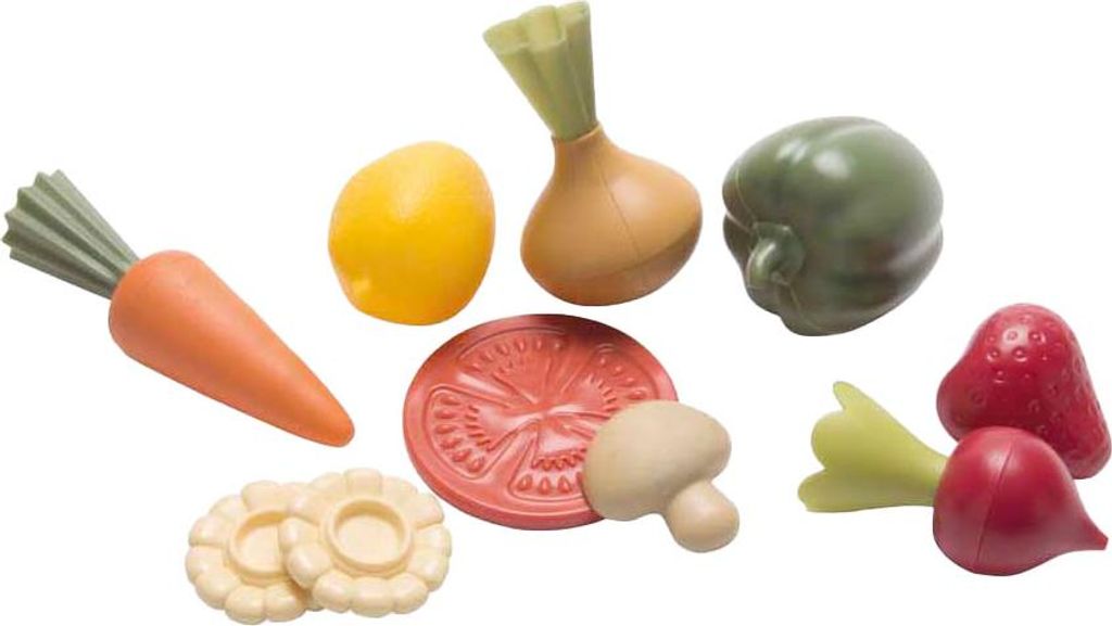 Dantoy Green Garden Spielzeug Obst und Gemüse Set - 10 Teile - nachhaltiges Rollenspiel