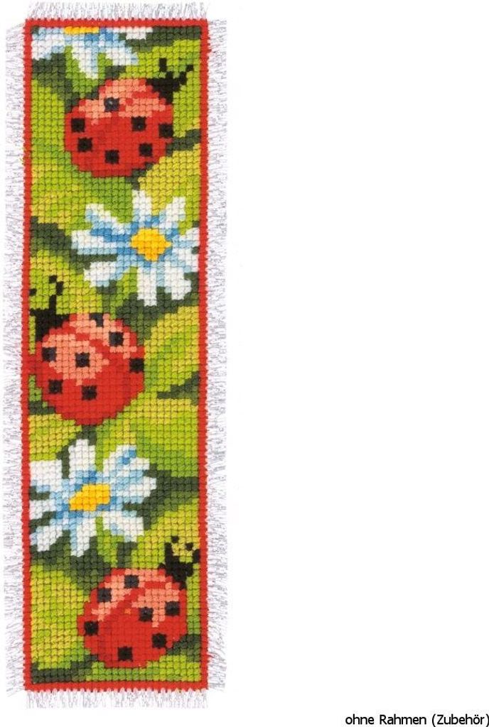 Vervaco Lesezeichen "Marienkäfer", Zählmuster