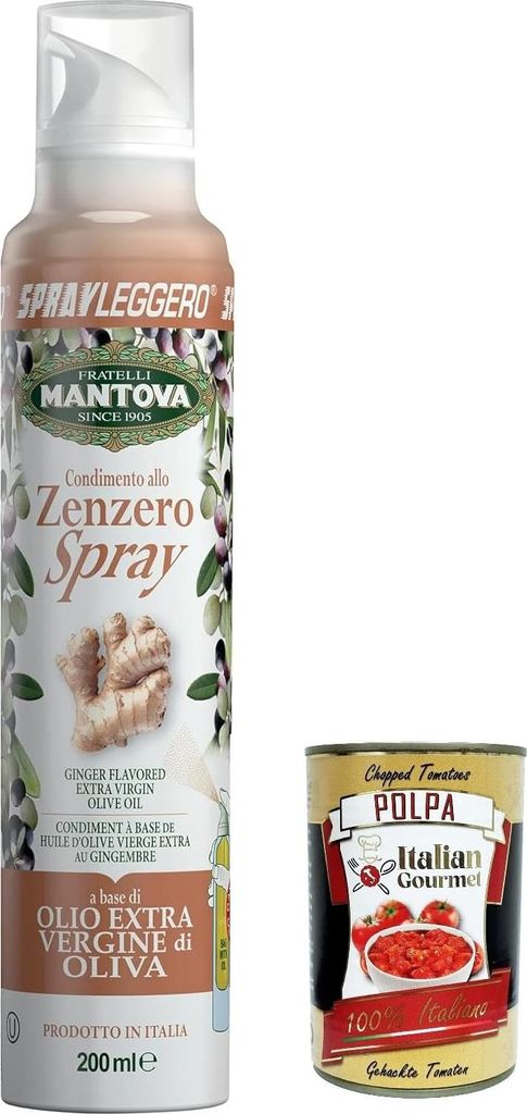 3x Sprayleggero Zenzero, Sprühen Sie Ingwer in extra jungfräuliche Olivenöl 200 ml - italienisches Sprayöl - 100% natürlich, 100% Licht, 100% ...