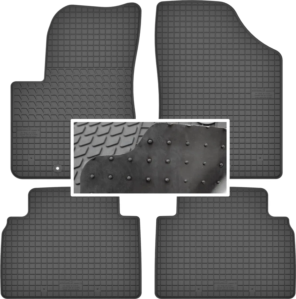 Accessori Kia Venga: Tappetini Gomma Premium Design 3D Nero
