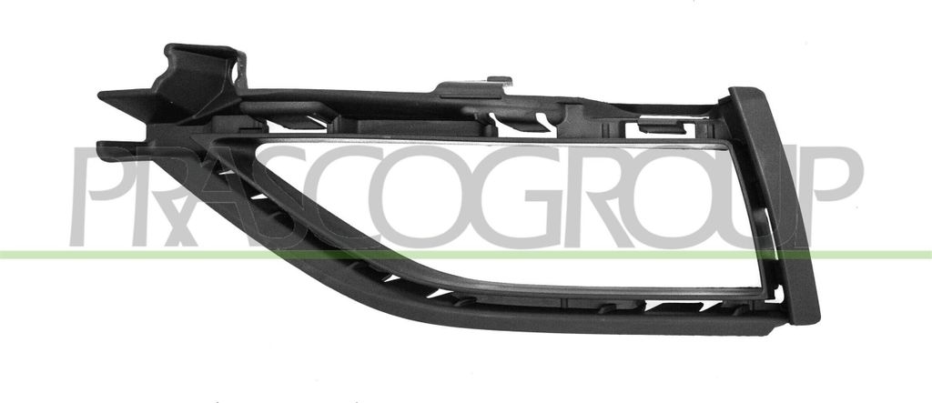 PRASCO Lüftungsgitter Grill Stoßfänger für VW Golf VII Schrägheck (5G1, BQ1, BE1, BE2) mit Loch/Löchern für Nebellampen Schwarz