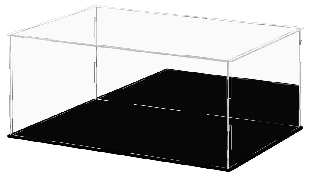 Transparente Acryl-Vitrine mit Spiegelhalterung, Tischwürfel für Sammlerstücke, Vitrine für Actionfiguren, Sammlerstücke