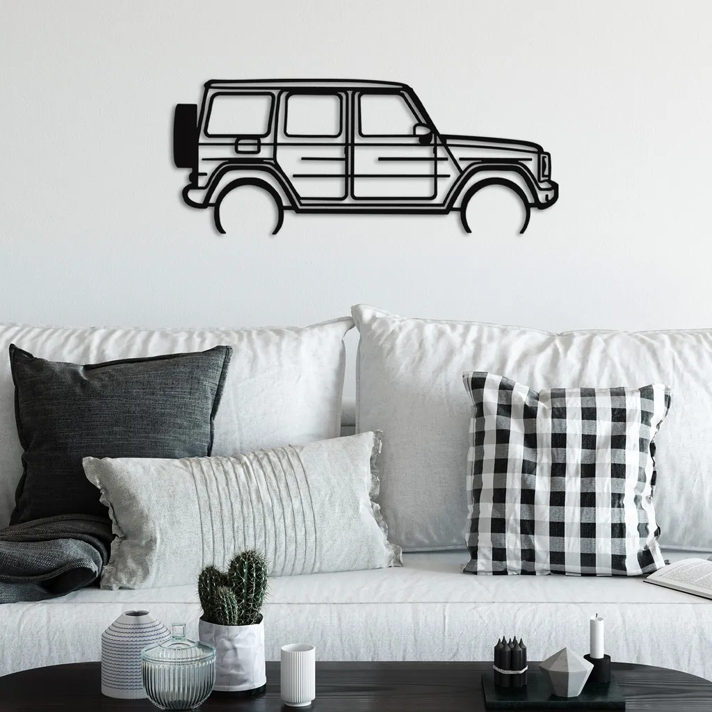 Décoration de bureau Mercedes G-Class métal noir - Idée cadeau homme