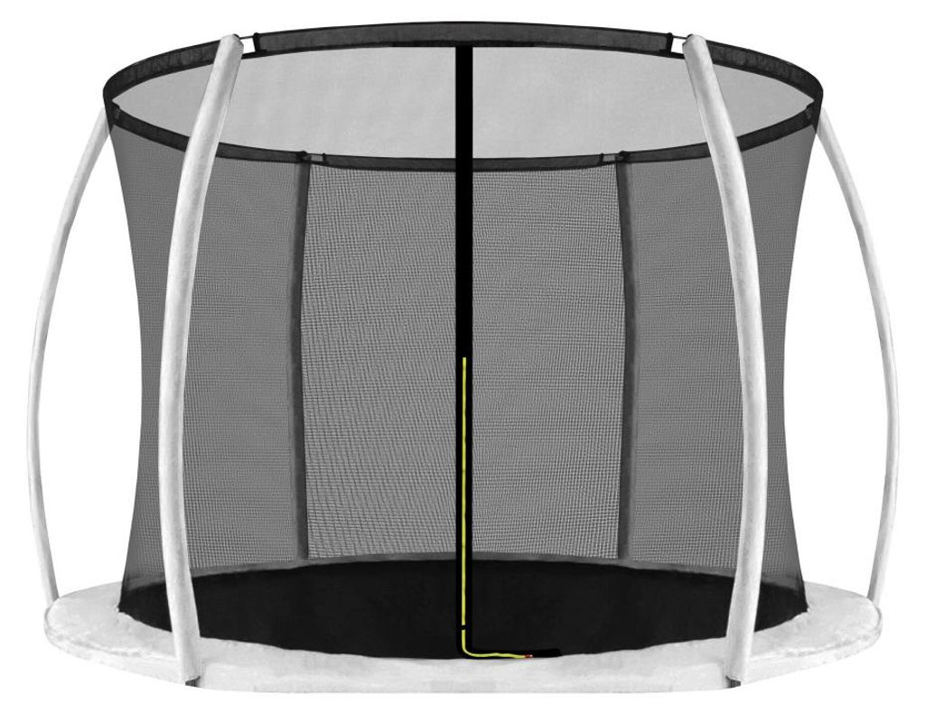 INLEA Indoor Schutznetz für Trampolin ULTIMATE Jump mit Gesamtdurchmesser 305 cm für 6 Stangen Höhe 165 cm - schwarz