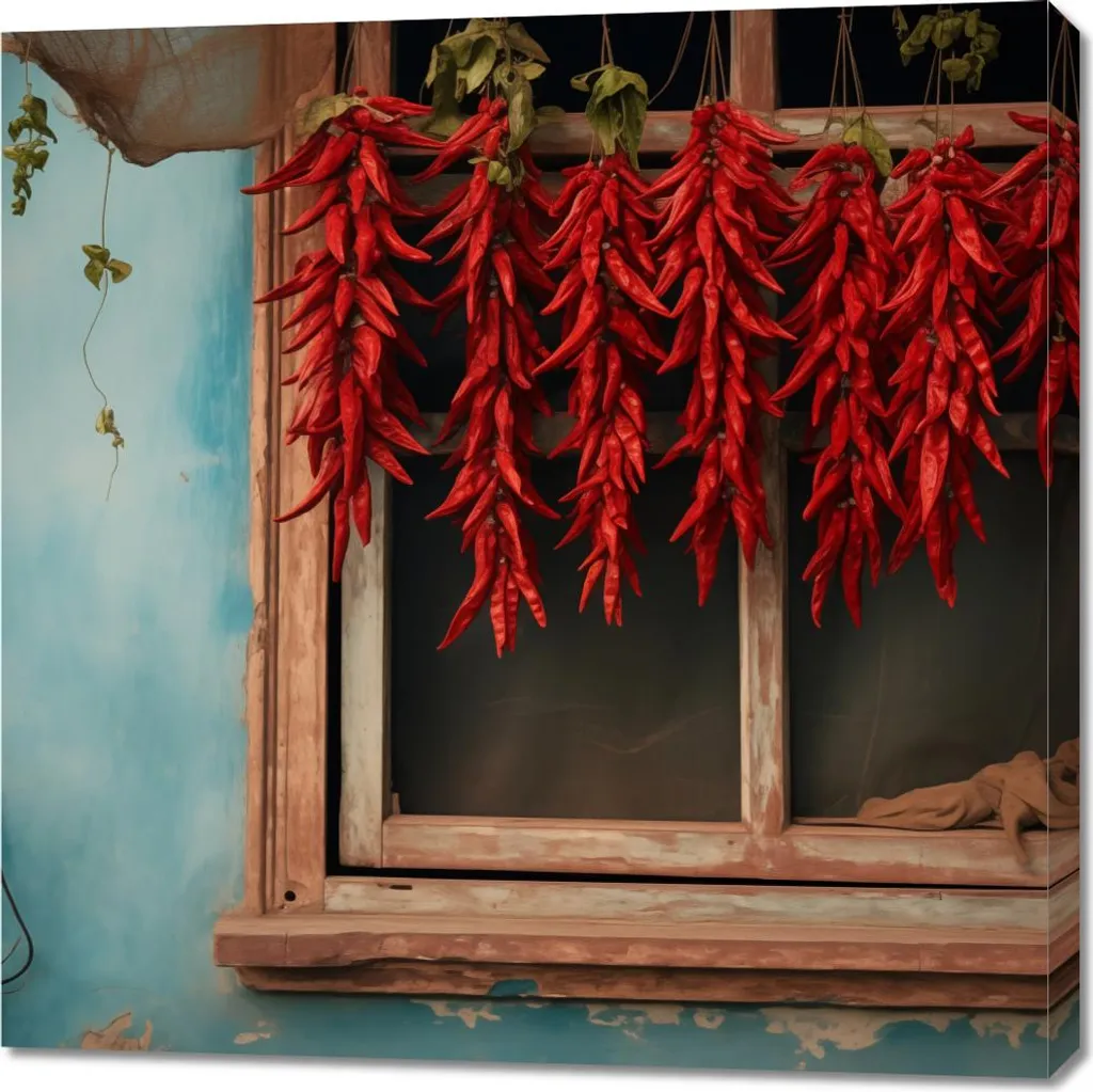 Grand Tableau Carré Image 90x90 cm Prix Chili - Toile Murale de Qualité