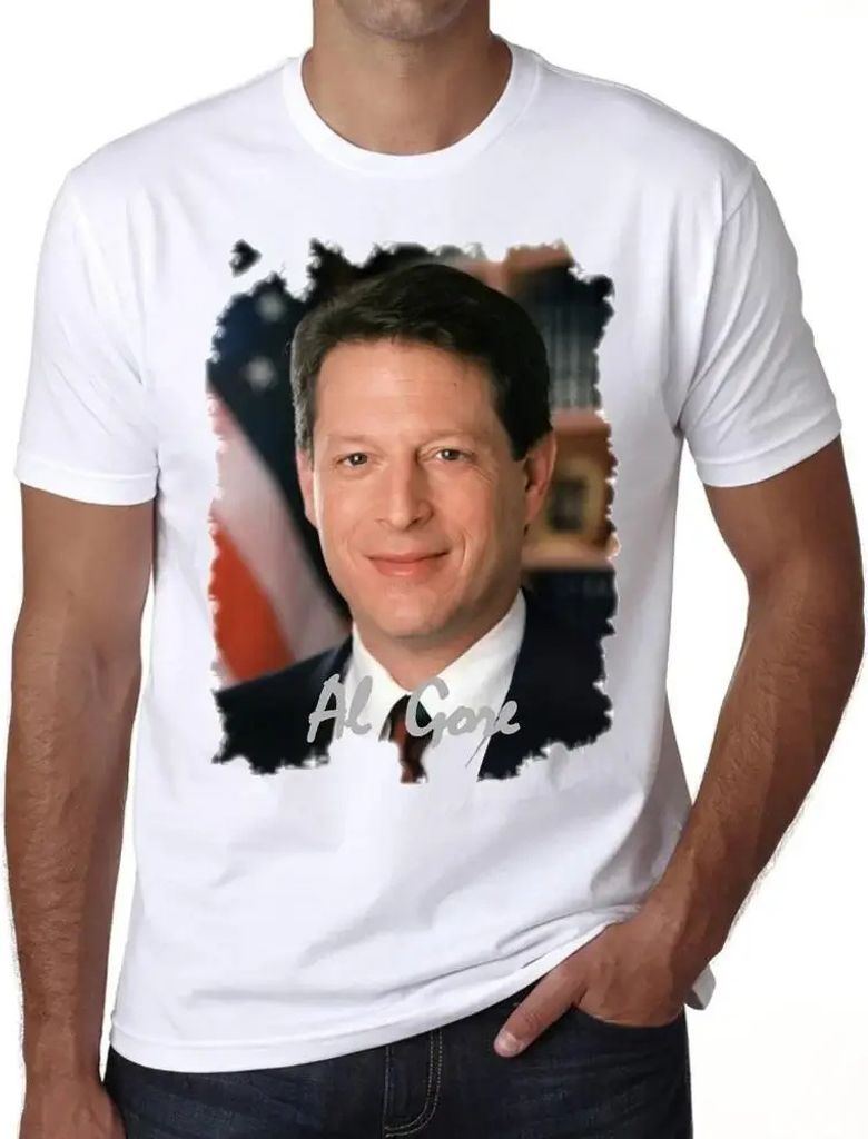 Herren Grafik T-Shirt Al Gore Öko-Verantwortlich Vintage Jahrgang Kurzarm Lustige Druck Geburtstag Geschenk Mann