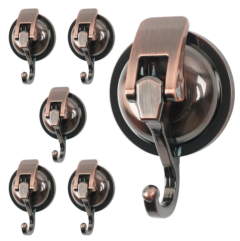 Ventouses ultra-résistantes sans perçage cuivre charge 5 kg pack de 6 unités