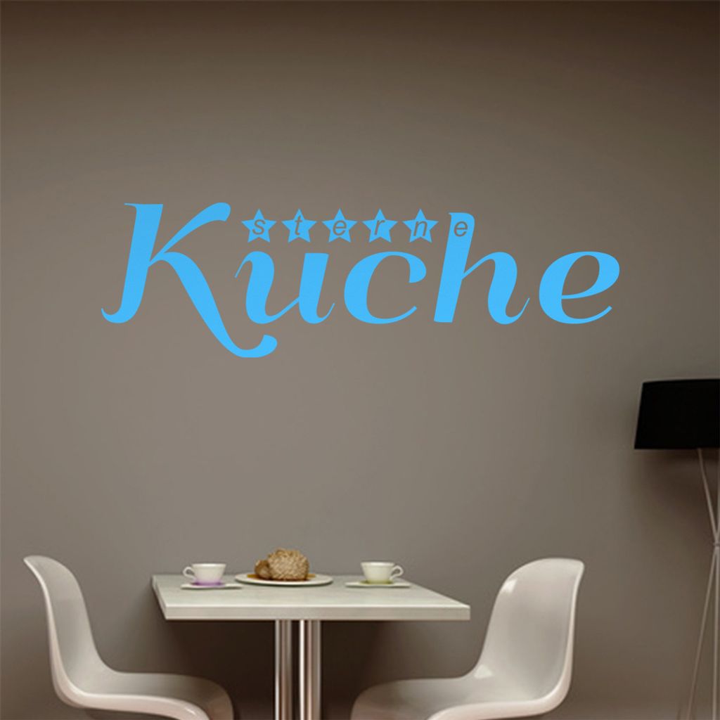 Fünf Sterneküche Wandtattoo in 6 Größen - Wandaufkleber Wall Sticker - Dekoration, Küche, Wohnzimmer, Schlafzimmer, Badezimmer