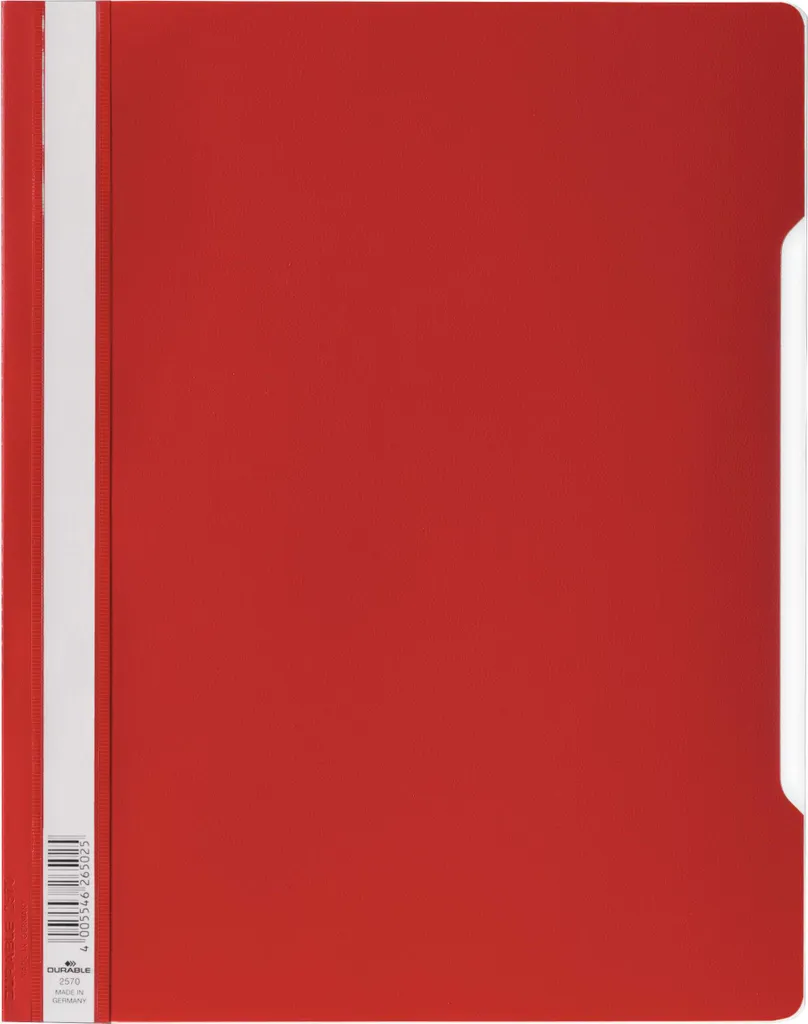Cartellina con clip DURABLE 257003 Rosso A4+: Ordine in Archivio