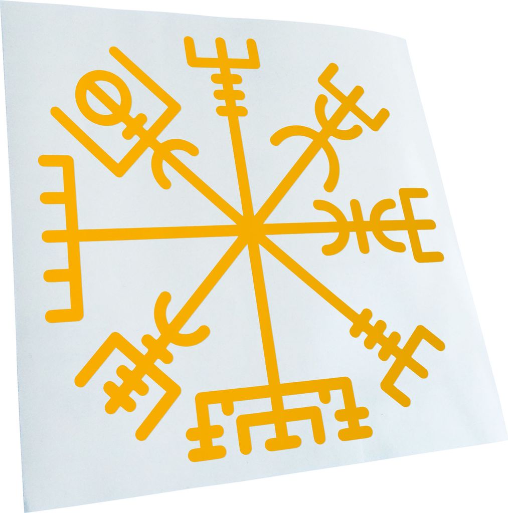 Kiwistar - Autoaufkleber - Vegvisir - Runic Compass Heckscheibe - Aufkleber für Auto Kfz Fahrrad, LKW, Truck Mofa