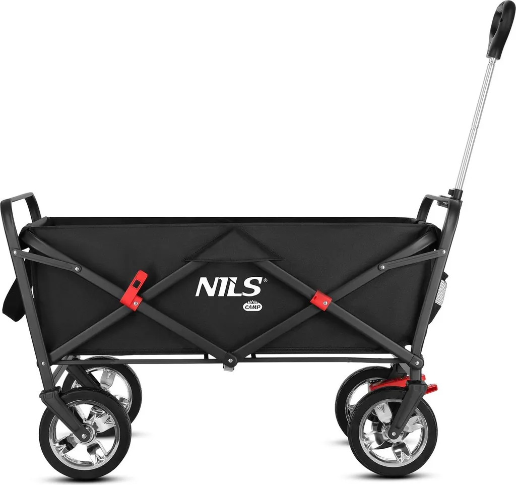 Wagon pliable 120 L haute capacité avec structure acier renforcée