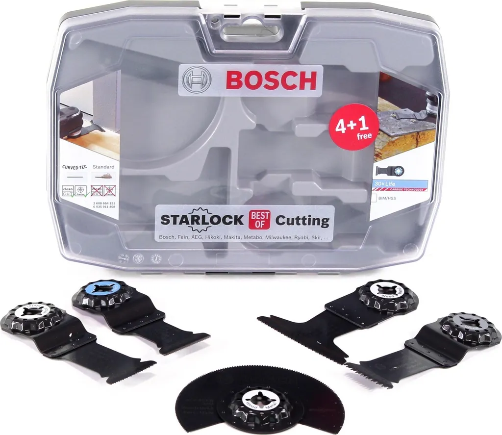 Bosch 2608664131 Starlock Set 5 Lame Multitool Professionale Taglio Legno Metallo - 2
