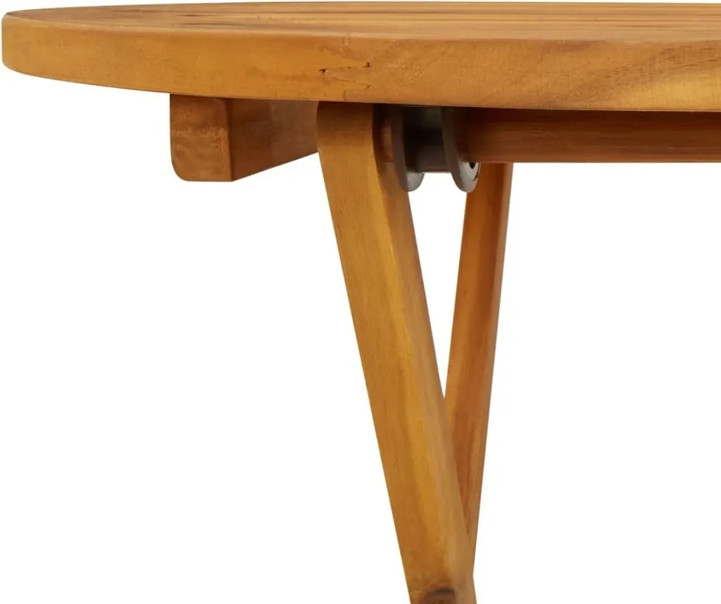SYFAX™ Tavolo da Giardino Pieghevole 70 cm in Massello di Acacia - 7