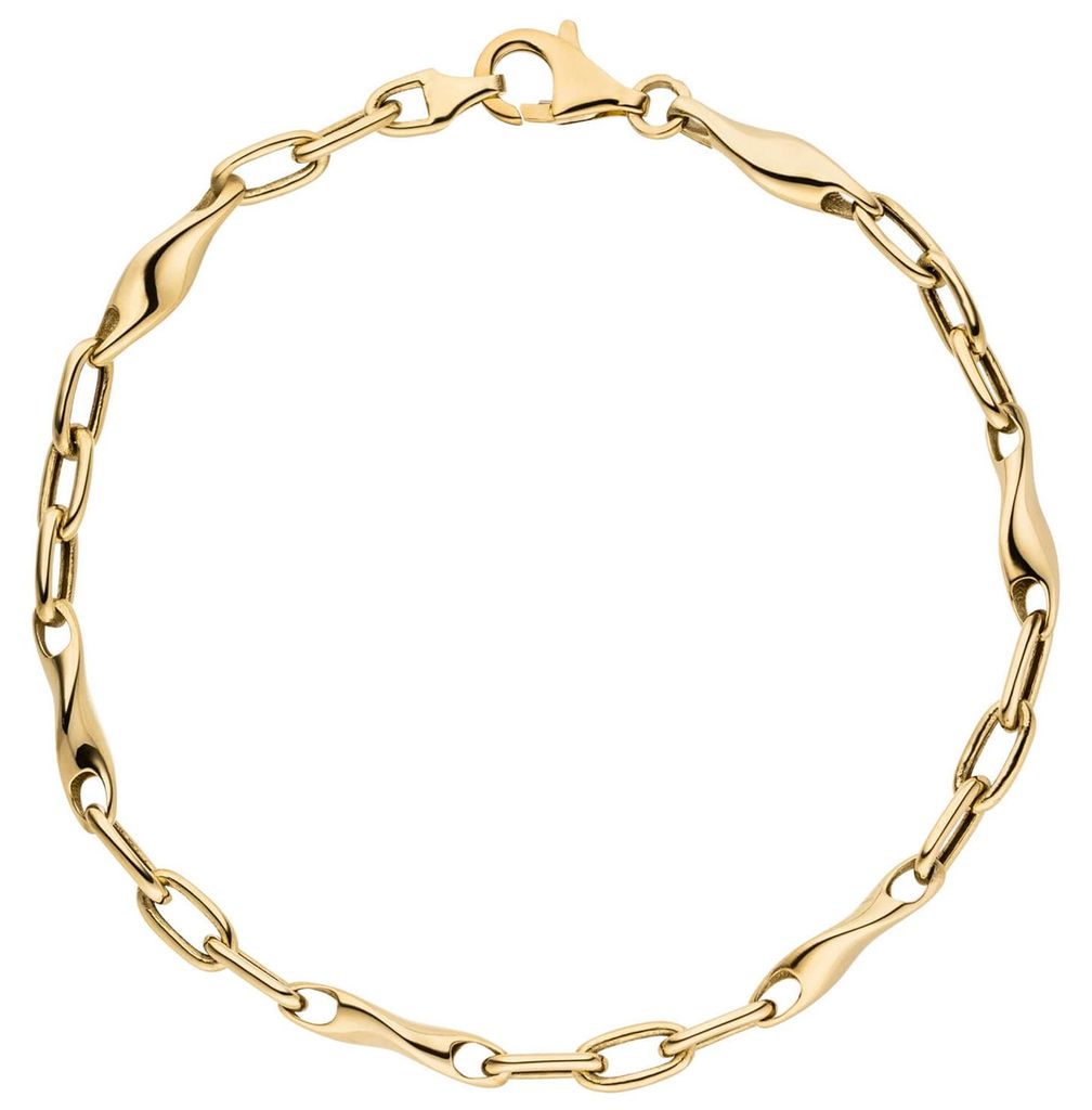 4,3mm Armband Armkette aus 333 Gold Gelbgold 19cm glänzend Armschmuck