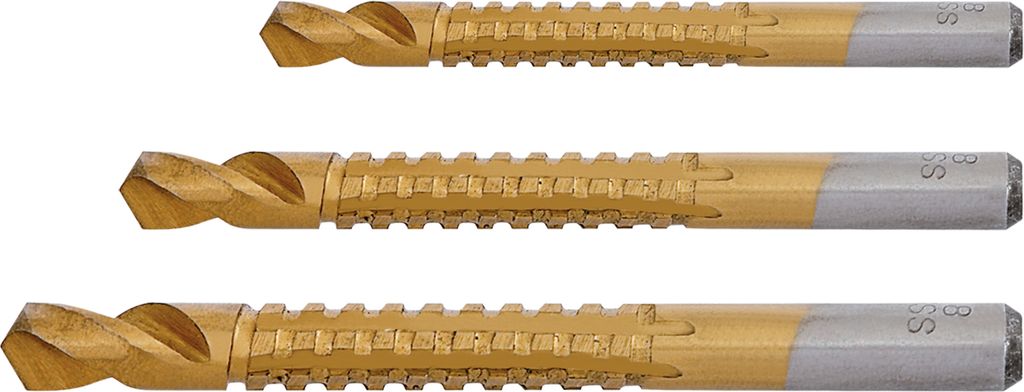 HSS-TiN-Bohrer, 5-8 mm, Satz mit 3 Stück. 57H250 GRAPHIT