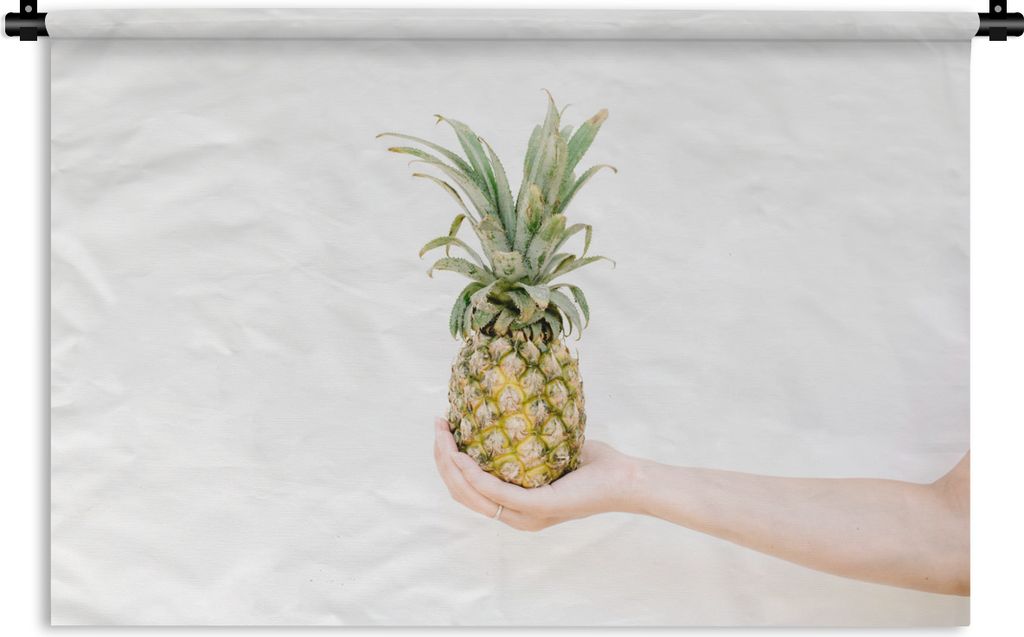 MuchoWow Wandteppich Wandbehang Ananas - Gelb - Tropisch 150x100 cm Tapisserie Dekoration Wandtuch - Waschbar - Tapisserien - Wand-Decke