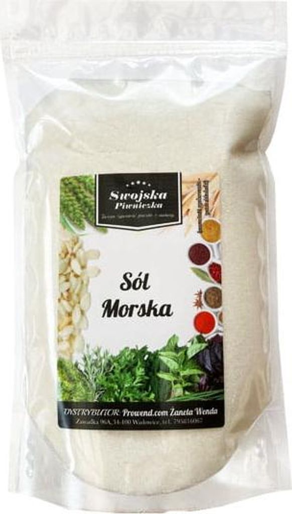 SÓL MORSKA DROBNA 1KG SWOJSKA PIWNICZKA