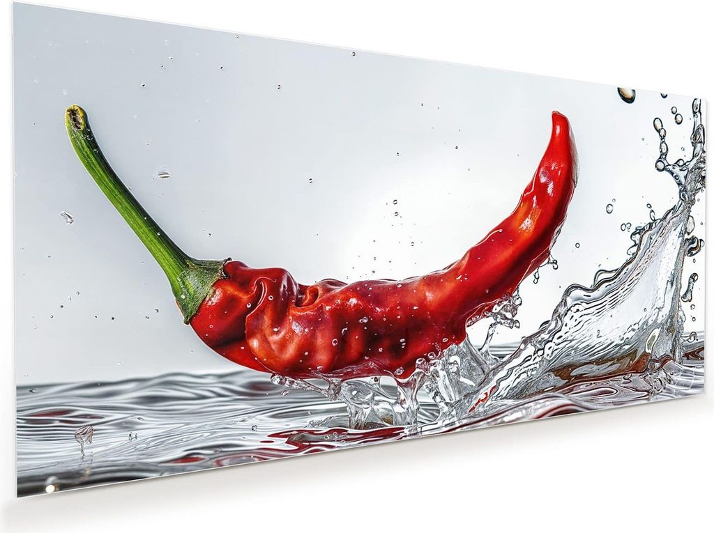 Glasbild 110x55cm in XXL für Wohnzimmer, Schlafzimmer Motiv Chiliim Wasser