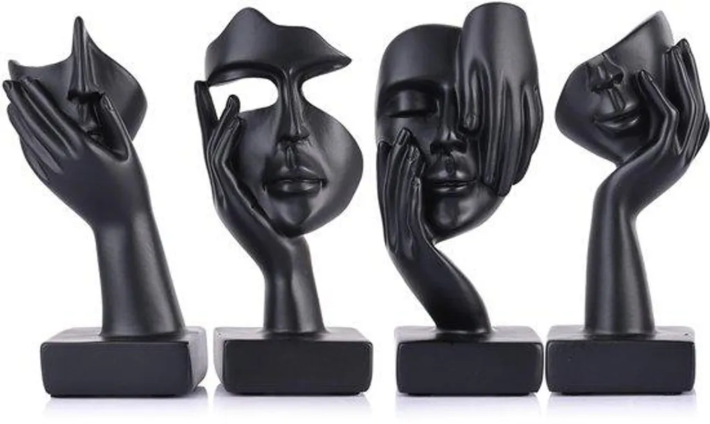 Statue abstraite moderne déco : touche artistique pour chambre femme