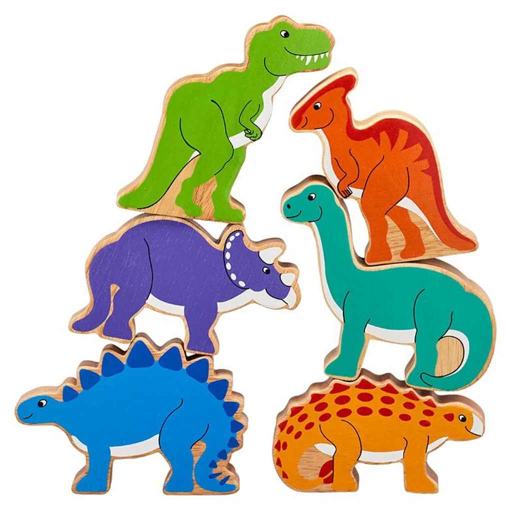 Lanka Kade Dinosaure en bois, sachet de 6 figurines pour enfants