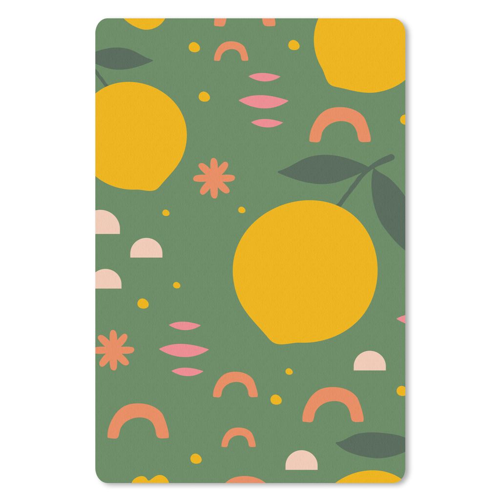 MuchoWow Mauspad Mousepad Zitrone - Zitrusfrüchte - Muster 40x60 cm - Mousepads - Maus Mat - Pad - Mausunterlage - Schreibtisch Accesoire