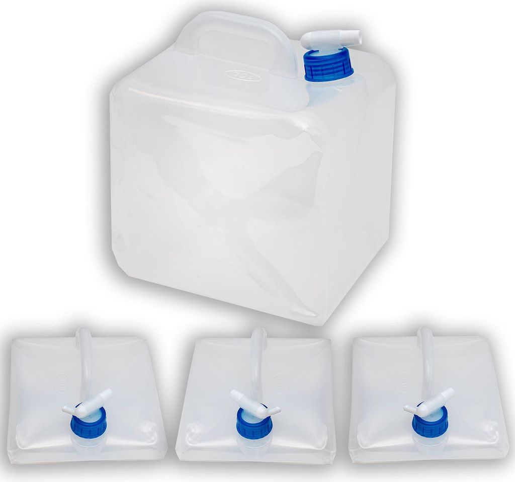 Intirilife 4x faltbarer Wasserkanister aus Kunststoff 10 L Produktbild 