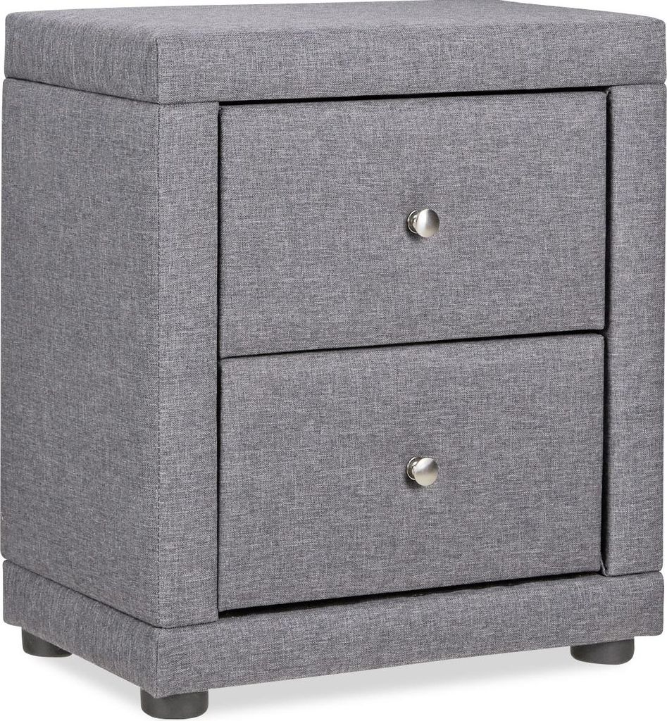 Table de chevet Table de nuit Table d'appoint Chambre Tissu Image du produit 