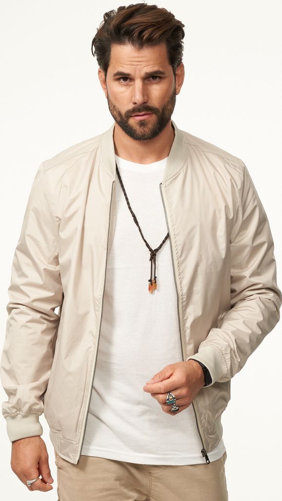 DAILY Baumwolle Herren Übergangsjacke mit Baseball-Kragen Herren Blousonjacke leichte Bomberjacke Übergangsjacke