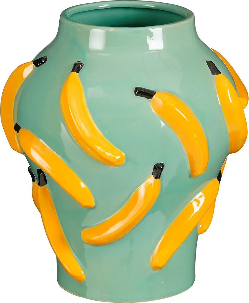 Vase Moza vert en céramique texturée 30 cm pour une ambiance naturelle