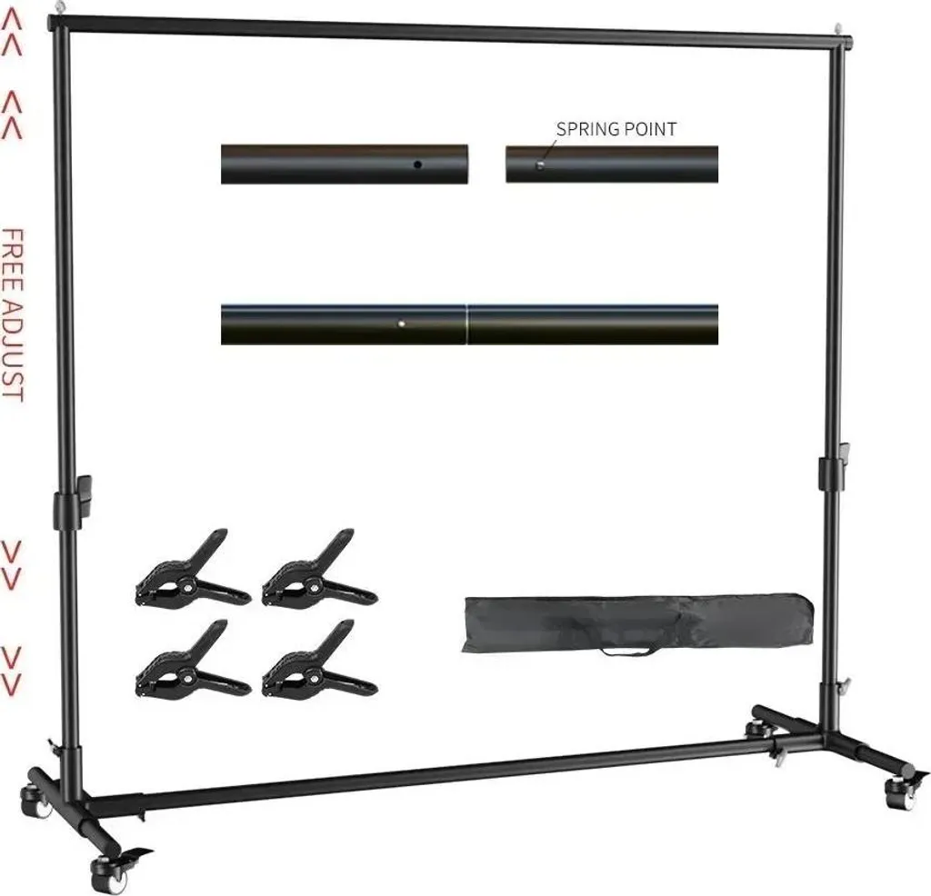 Support de Fond 2000x3000mm - Cadre Photo Télescopique Stable