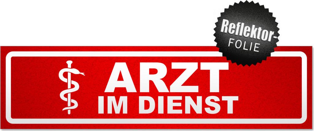 Arzt im Dienst Motiv 1 invertiert Magnetschild Schild magnetisch