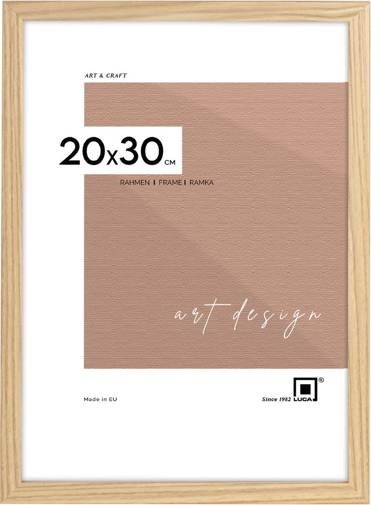 LUCA Frames, FDM, Bilderrahmen, Farbe Eiche, 20x30 cm