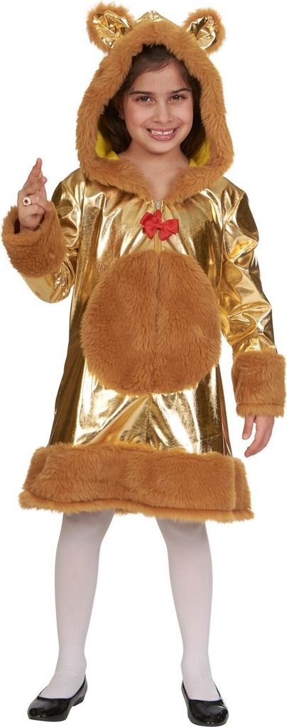 Goldbärchen - Karneval Faschingskostüm Kinder Kindergröße: 128